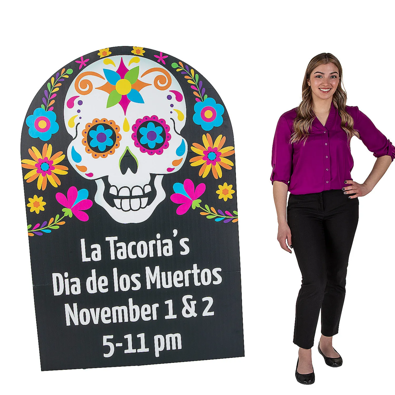 personalized_day_of_the_d_0.webp Personalized Day Of The Dead Party Cardboard Cutout Stand-Up<Oriental Trading Cheap