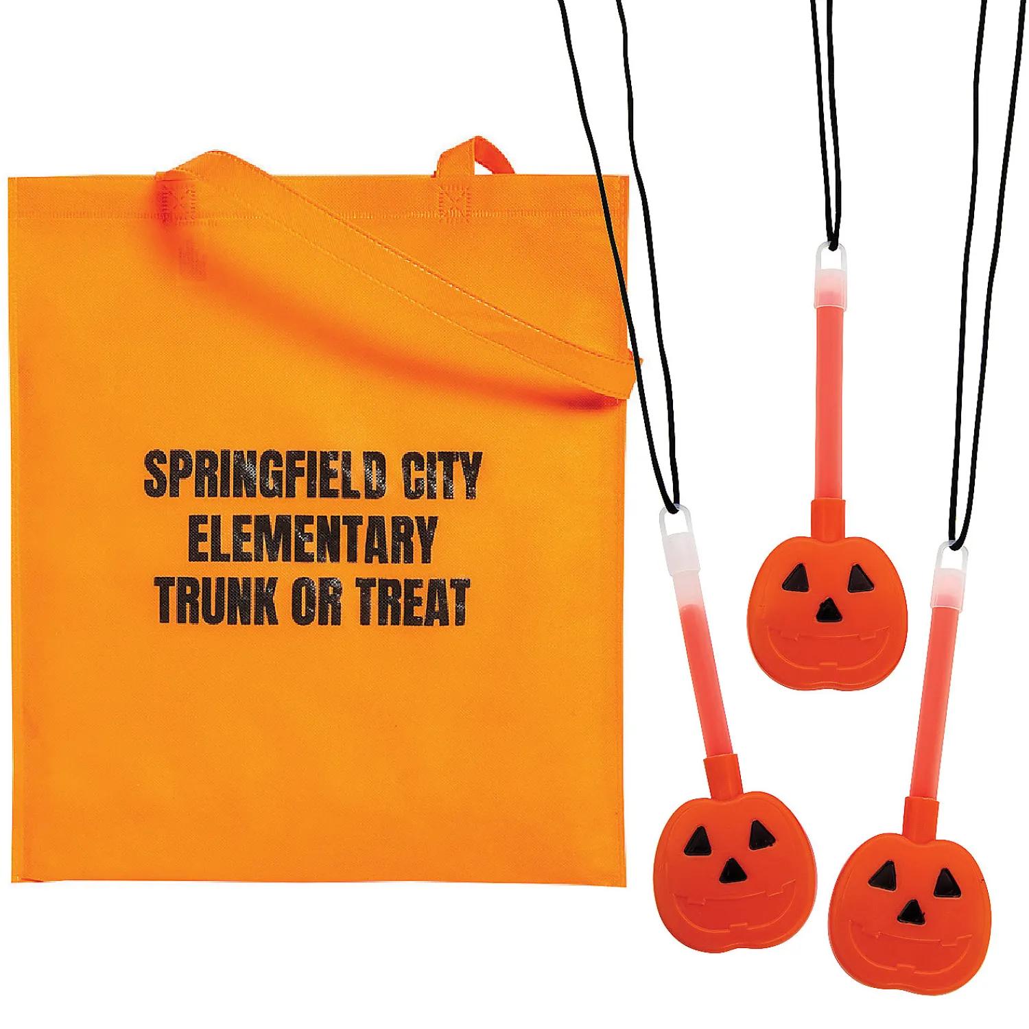 personalized_halloween_to_0.webp Personalized Halloween Tote Bag & Pumpkin Glow Necklace Kit For 48<Oriental Trading Discount