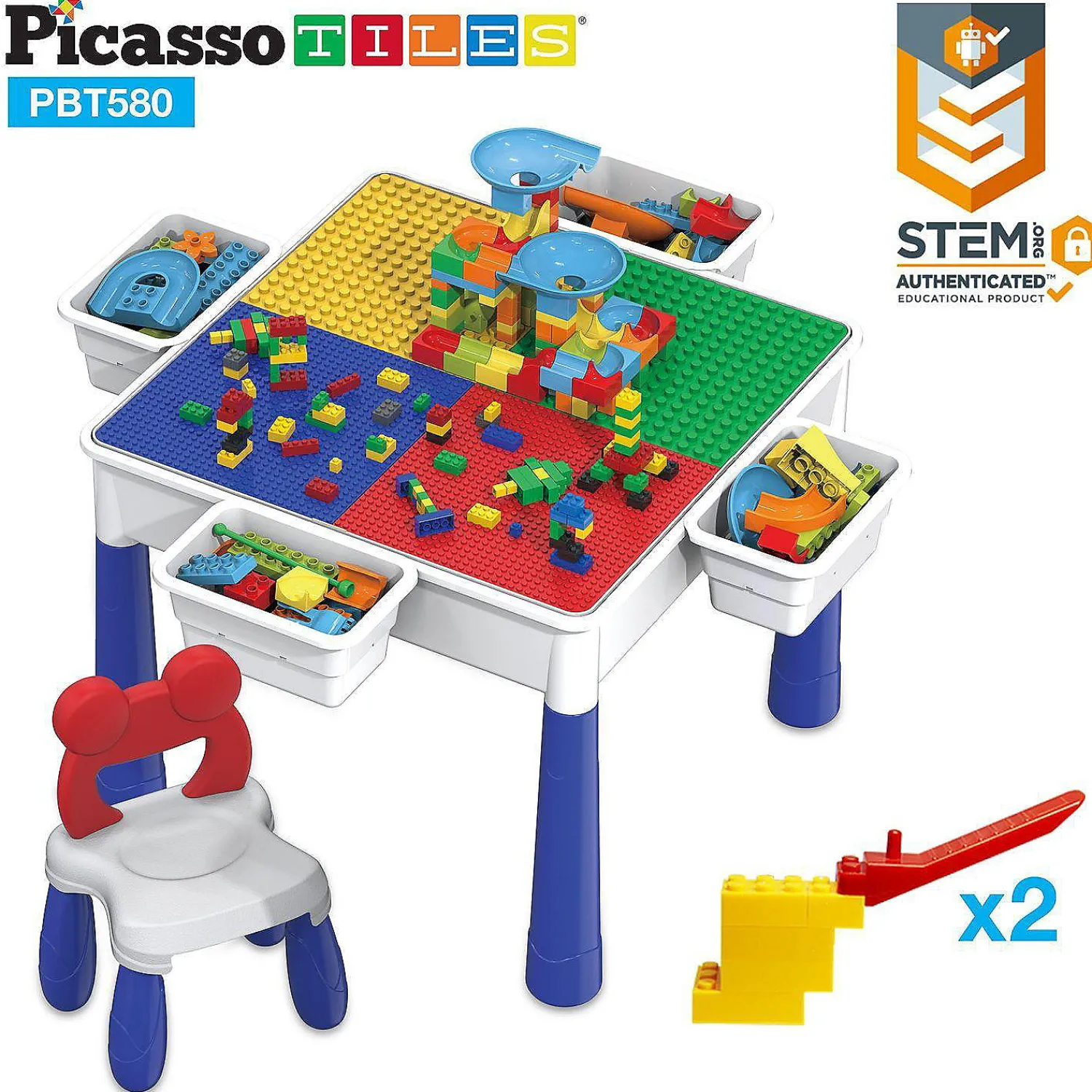 picassotiles__large_build_0.webp Oriental Trading Building Blocks*Picassotiles - Large Building Blocks Activity Center Table & Chair Set Pbt580