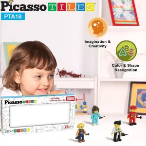 Oriental Trading Character Toys*Picassotiles 4 Piece City Builder Character Figure Set