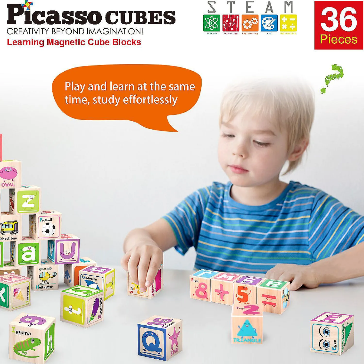 picassotiles__piece_lette_2.webp Oriental Trading Building Blocks*Picassotiles 36 Piece Letter & Alphabet Magnetic Cubes