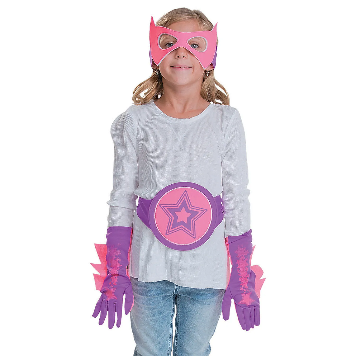 pink__purple_superhero_ac_0.webp Oriental Trading Pretend Play*Pink & Purple Superhero Accessories - 4 Pc.