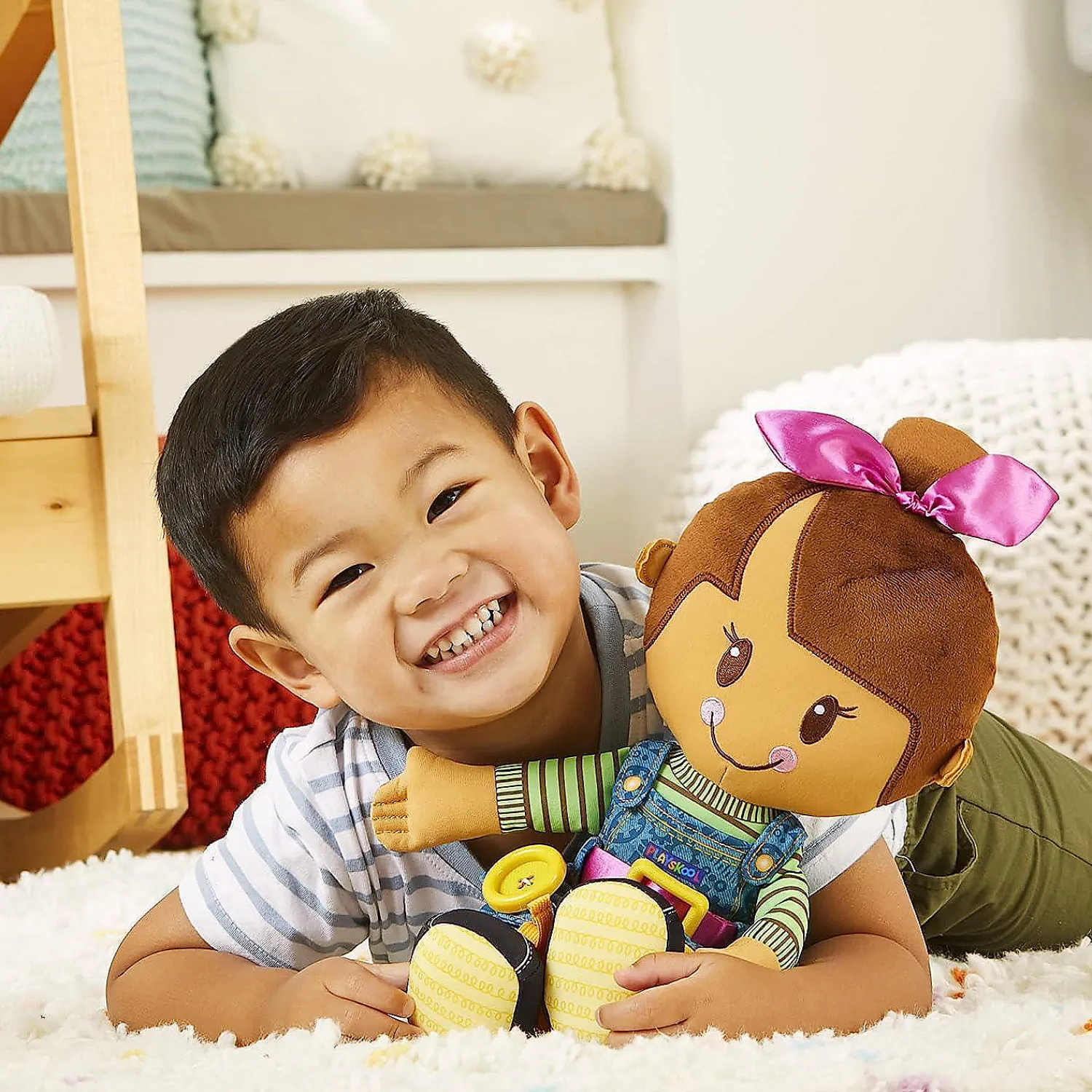 playskool_dressy_kids_gir_0.webp Oriental Trading Pretend Play*Playskool Dressy Kids Girl Doll Brunette Toddler Practice Zipper Dressed Hasbro