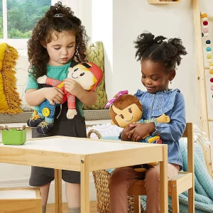 Oriental Trading Pretend Play*Playskool Dressy Kids Girl Doll Brunette Toddler Practice Zipper Dressed Hasbro