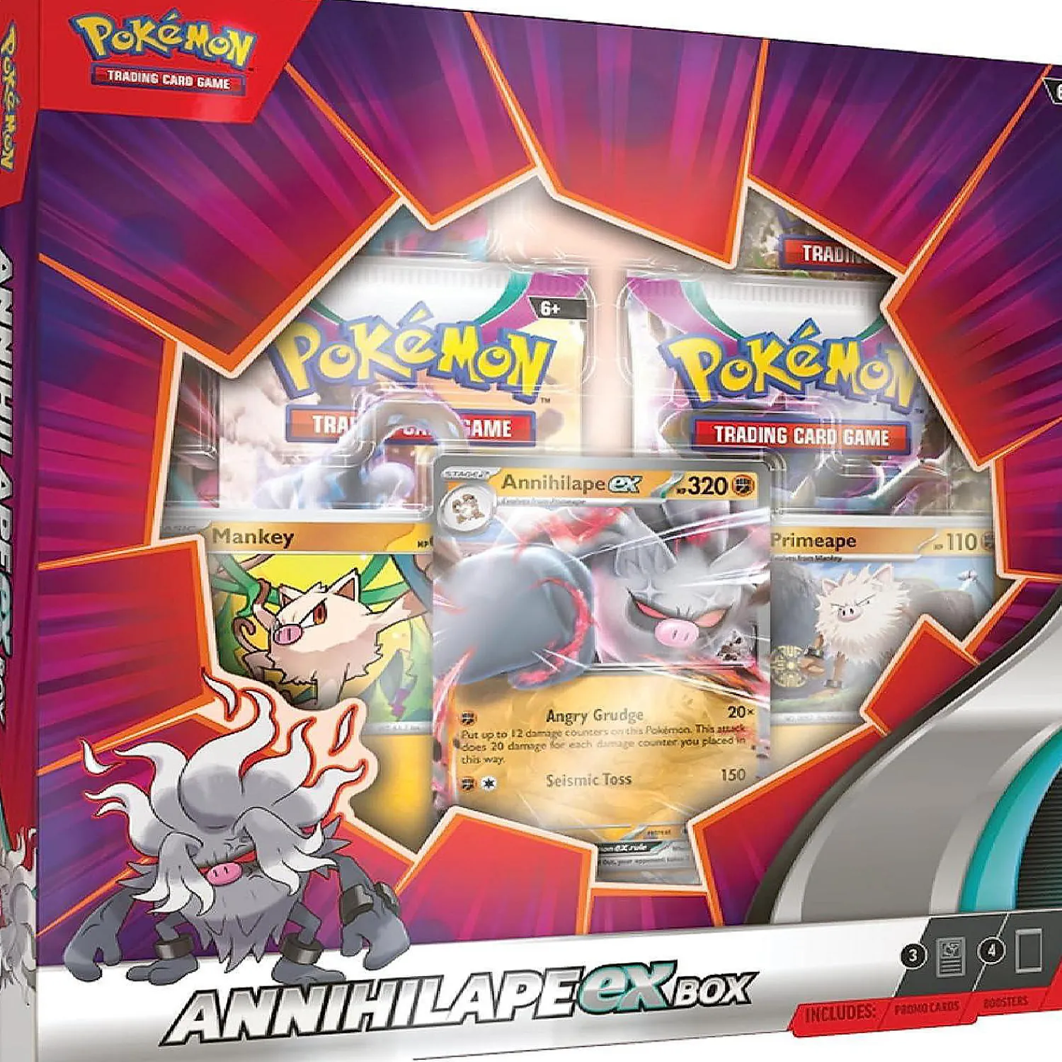pokemon_tcg_annihilape_ex_0.webp Oriental Trading Playing Cards*Pokemon Tcg Annihilape Ex Box 4 Booster Packs Promo Trading Card Game