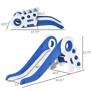 Qaba Folding Kids Slide Activity Freestanding Climber For Ages 1 3 Years Indoor And Outdoor Exercise Playset Toy Center With Cartoon Astronaut Shape Blue<Oriental Trading Discount
