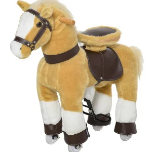 Qaba Ride On Walking Rolling Kids Horse With Easy Rolling Wheels Soft Huggable Body And A Large Size For Kids 3 8 Years<Oriental Trading Clearance