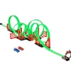 Oriental Trading Play Sets*Qaba Track Builder Loop Kit Criss Cross Track Set Starter Kit With Pull Back Cars For 3 6 Years Old Boys And Girls Green