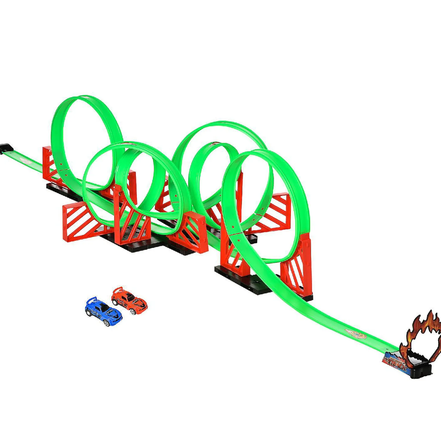 qaba_track_builder_loop_k_0.webp Oriental Trading Play Sets*Qaba Track Builder Loop Kit Criss Cross Track Set Starter Kit With Pull Back Cars For 3 6 Years Old Boys And Girls Green