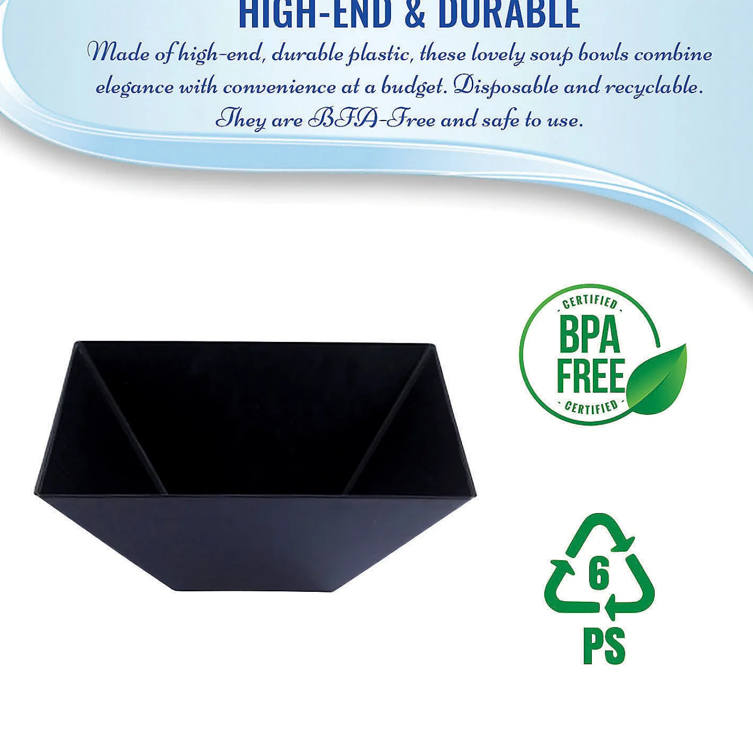 qt_black_square_plastic__1.webp 3 Qt. Black Square Plastic Serving Bowls (15 Bowls)<Oriental Trading Discount