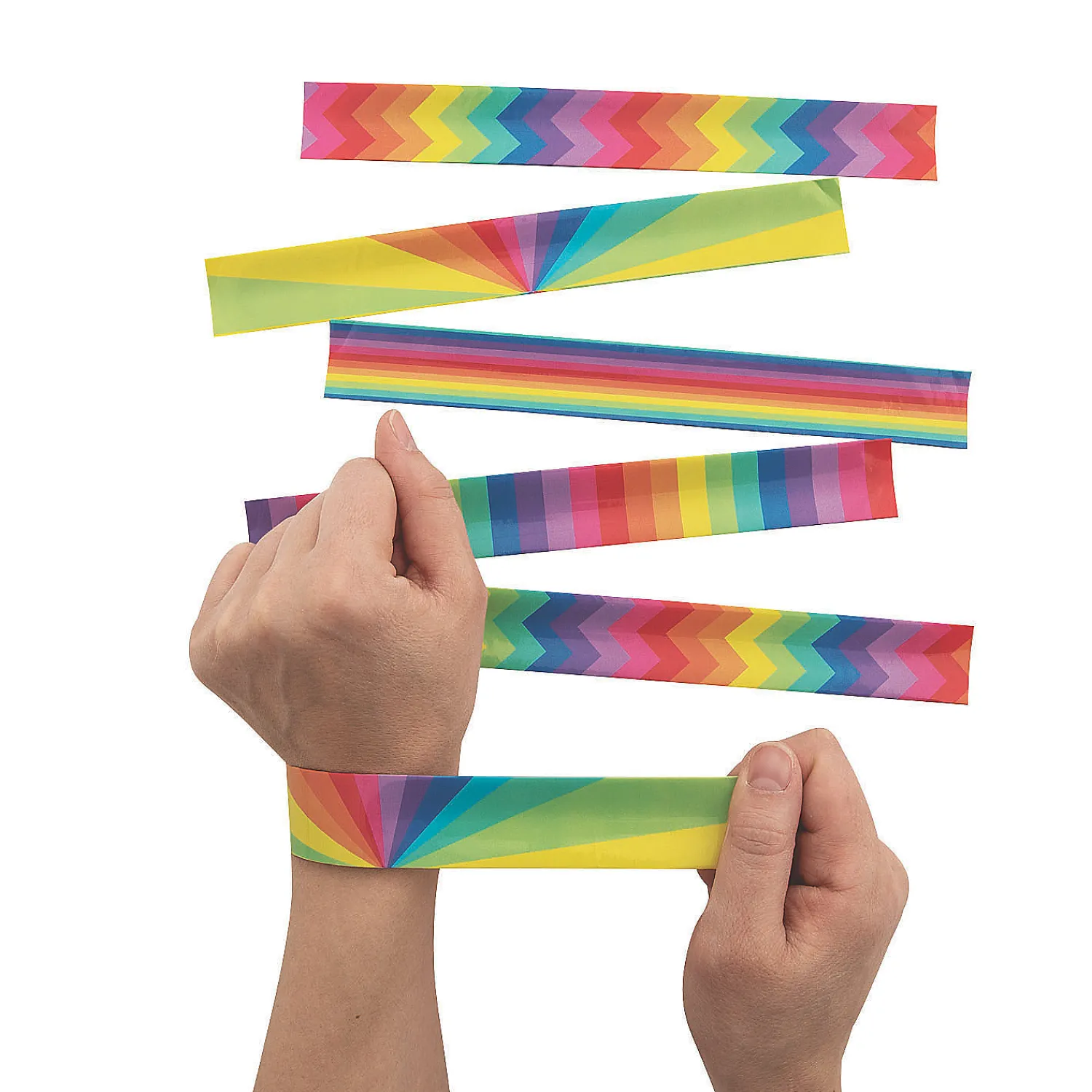 rainbow_slap_bracelets____0.webp Oriental Trading Bracelets*Rainbow Slap Bracelets - 12 Pc.