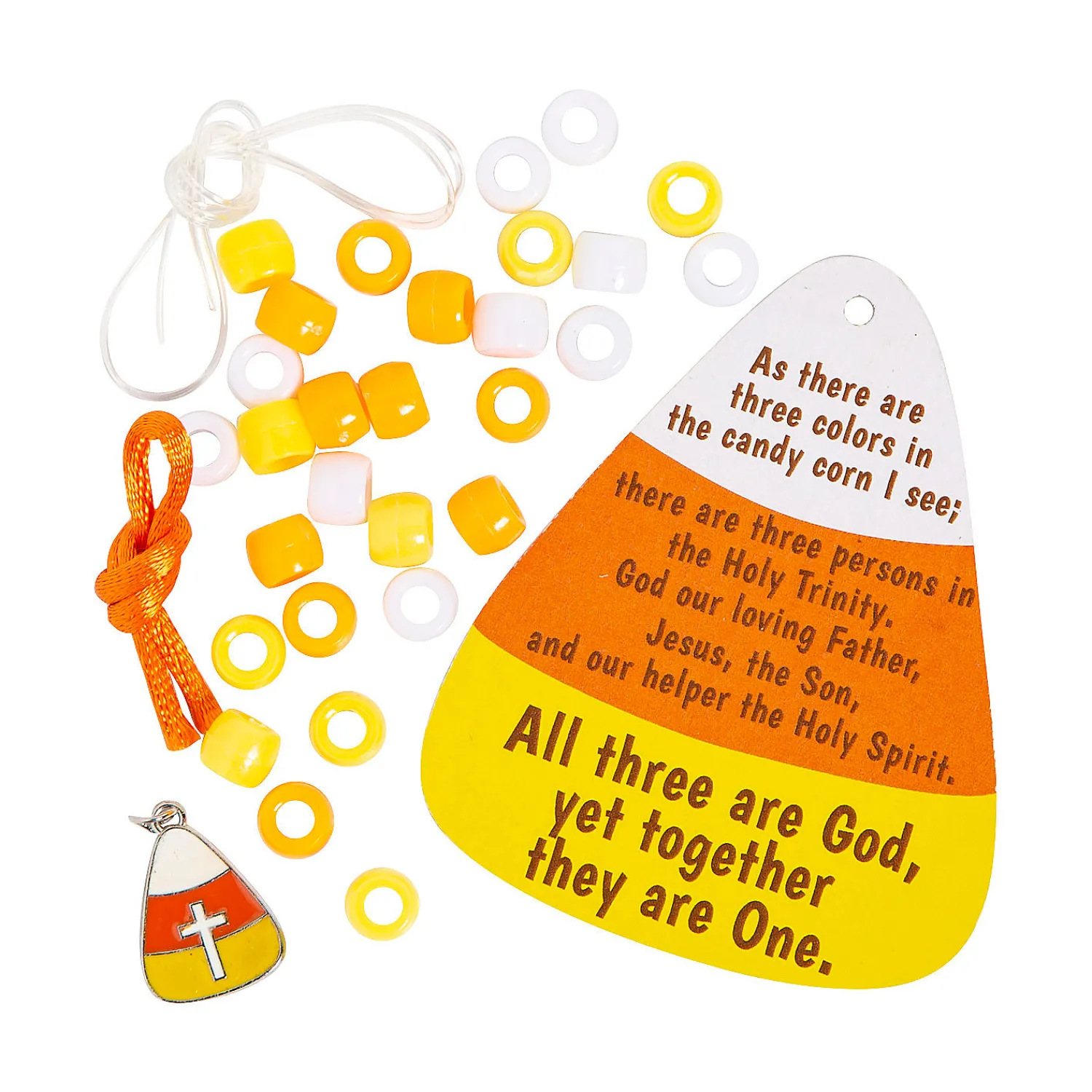 religious_candy_corn_pony_1.webp Religious Candy Corn Pony Bead Bracelet Craft Kit - Makes 12<Oriental Trading Flash Sale
