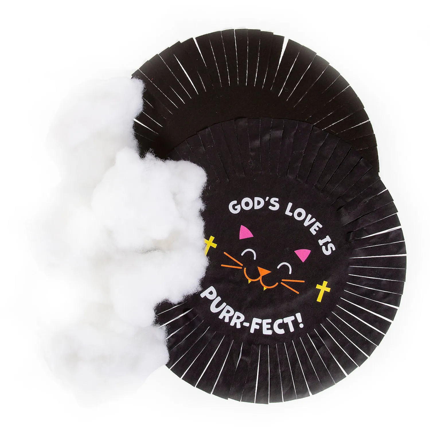 religious_halloween_cat_f_1.webp Religious Halloween Cat Fleece Tied Pillow Craft Kit - Makes 6<Oriental Trading Store