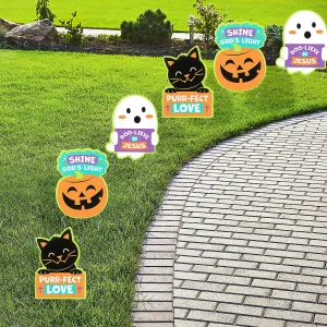 Religious Halloween Sidewalk Yard Signs - 6 Pc.<Oriental Trading Best Sale