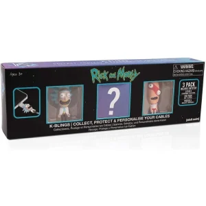 Oriental Trading Character Toys*Rick & Morty K-Blings 3-Pack Cable Protectors Personalize Adult Swim Wow! Stuff