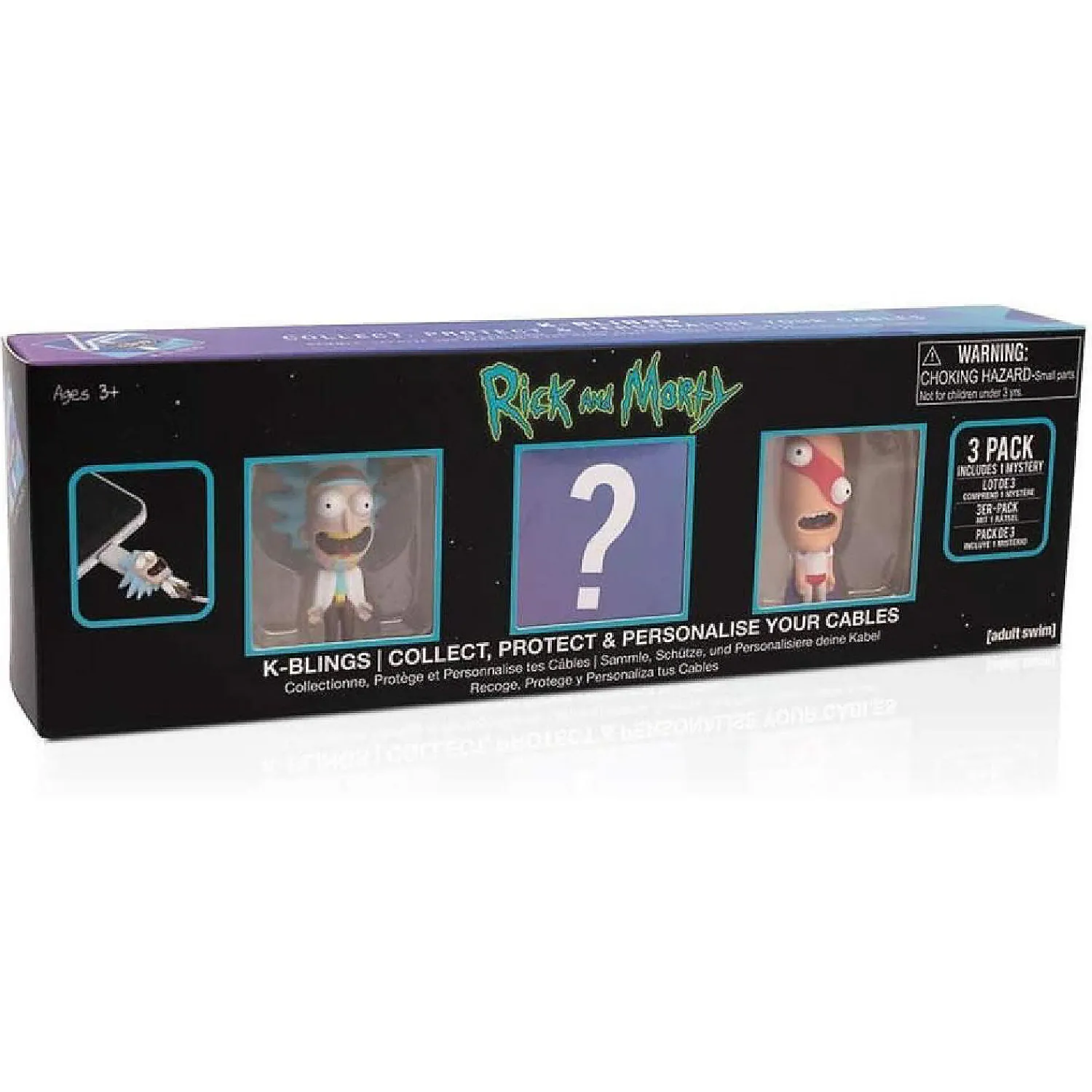rick__morty_kblings_pack__1.webp Oriental Trading Character Toys*Rick & Morty K-Blings 3-Pack Cable Protectors Personalize Adult Swim Wow! Stuff