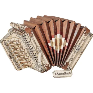 Oriental Trading Puzzles*Robotime 3D Diy Wooden Musical Instrument - Puzzle Game Assembly Model - Accordion Toy Gift For Children