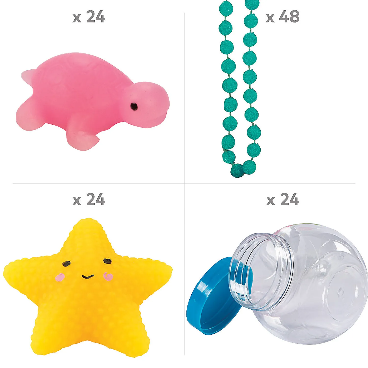 sea_life_mochi_squishies__1.webp Oriental Trading Putty & Squishy Toys*Sea Life Mochi Squishies In Aquariums Kit For 24