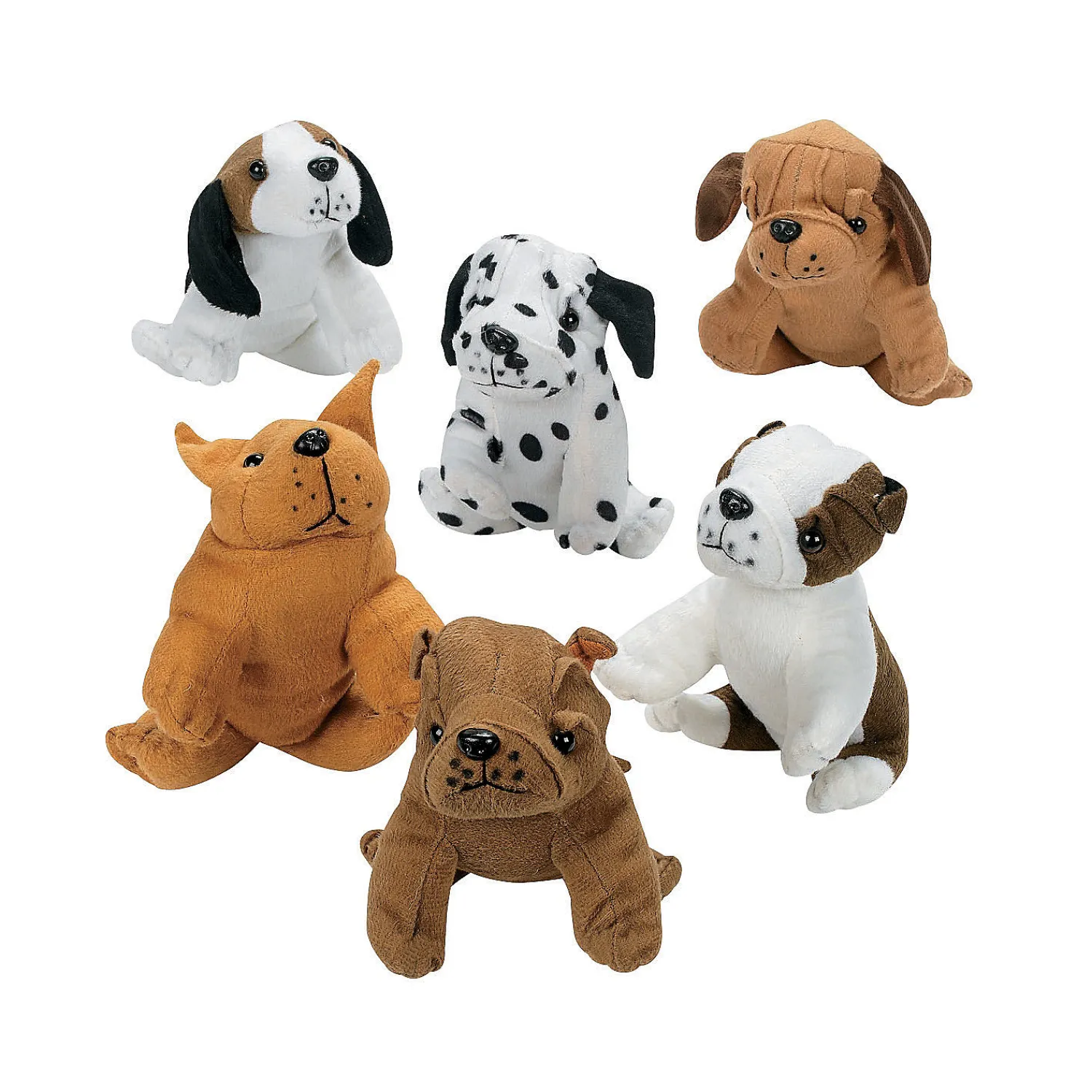 sitting_stuffed_dogs___pc_0.webp Oriental Trading Stuffed Animals & Plush Toys*Sitting Stuffed Dogs - 12 Pc.