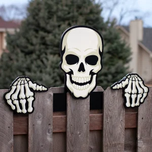 Skeleton Fence Peeker Halloween Decoration<Oriental Trading Outlet