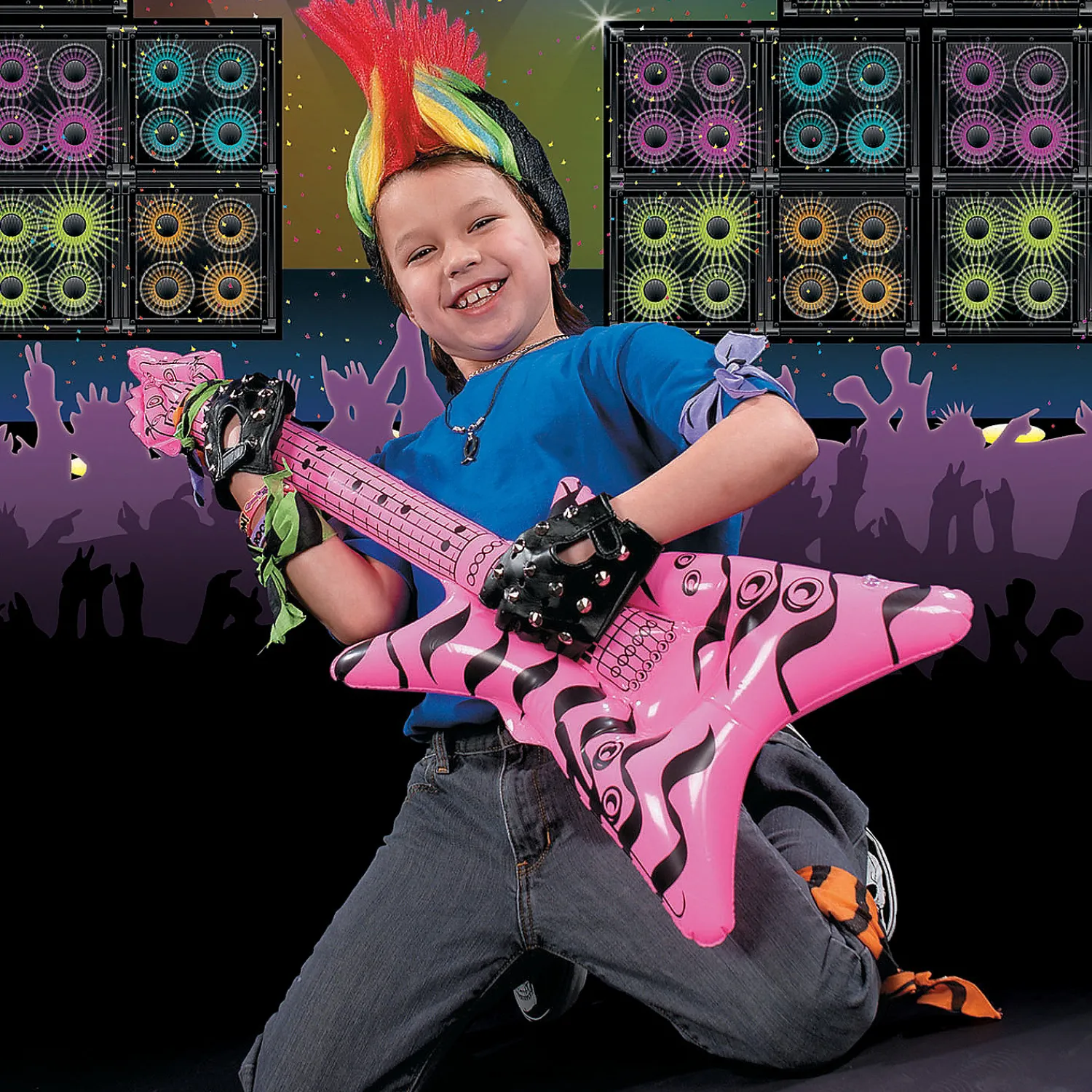 small_inflatable_v_guitar_1.webp Oriental Trading Inflatable Toys*Small Inflatable V Guitars - 12 Pc.