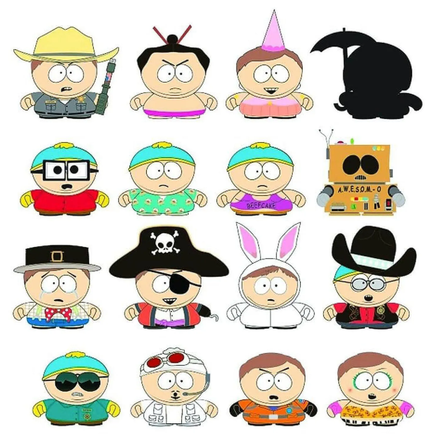 south_park_many_faces_of__0.webp Oriental Trading Character Toys*South Park: Many Faces Of Cartman Kidrobot Blind Boxed Mini Figure