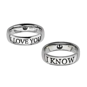 Oriental Trading Pretend Play*Star Wars "I Love You" / "I Know" Ring Set, Women's Size 7, Men's Size 10
