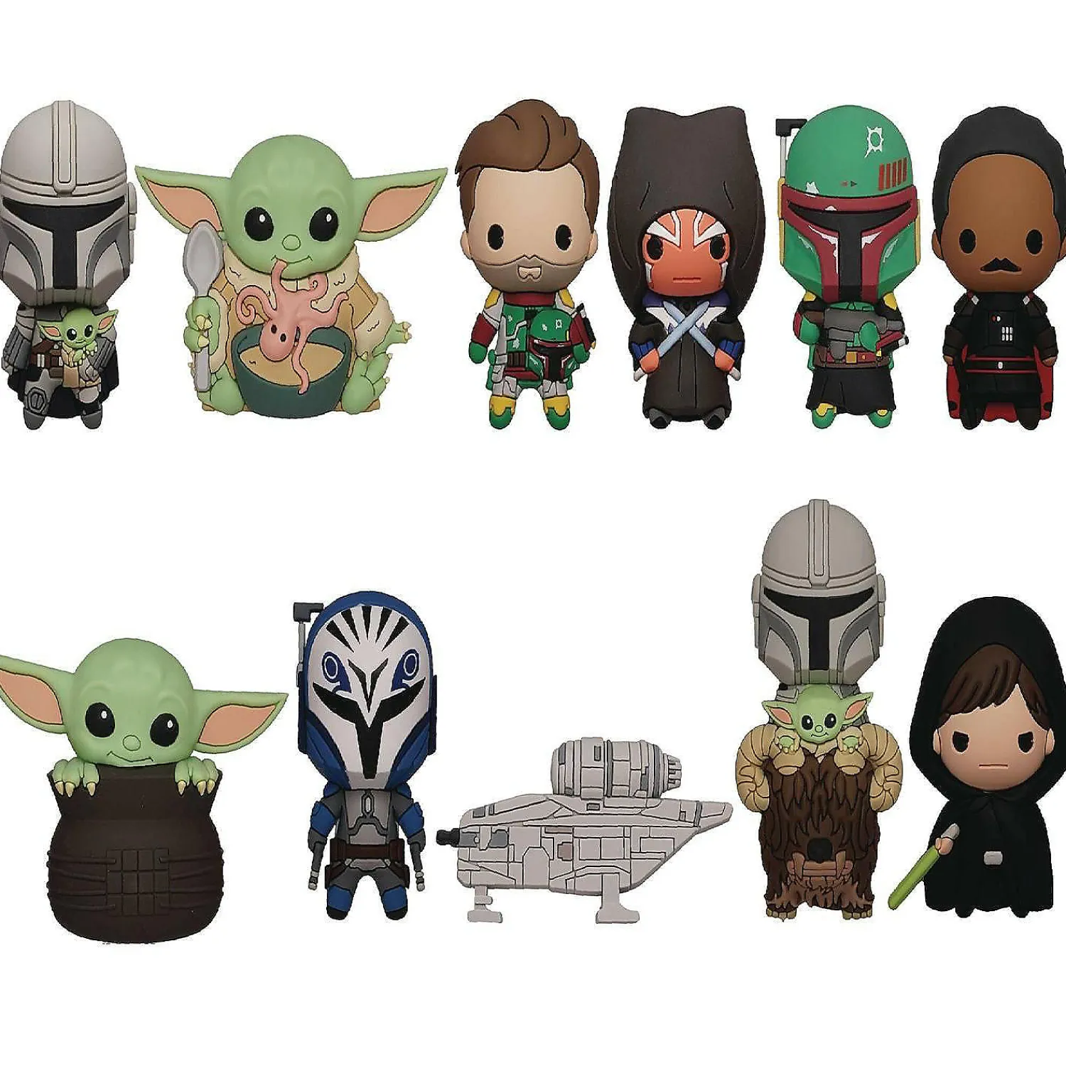 star_wars_mandalorian_ser_2.webp Oriental Trading Character Toys*Star Wars Mandalorian Series 2 3D Foam Bag Clip One Random