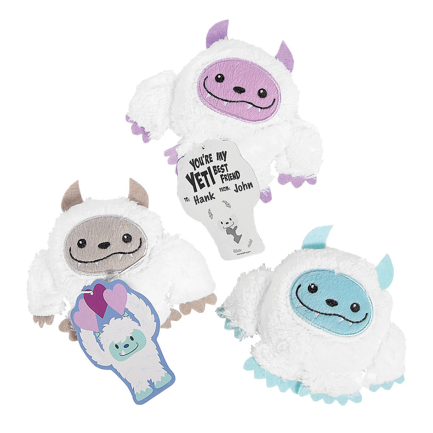 stuffed_yeti_valentine_ex_0.webp Oriental Trading Stuffed Animals & Plush Toys*Stuffed Yeti Valentine Exchanges With Card For 12