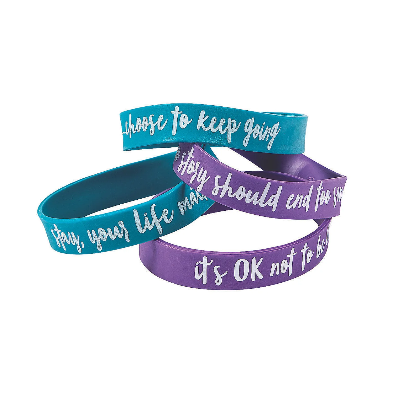 suicide_awareness_rubber__0.webp Oriental Trading Bracelets*Suicide Awareness Rubber Bracelets - 24 Pc.