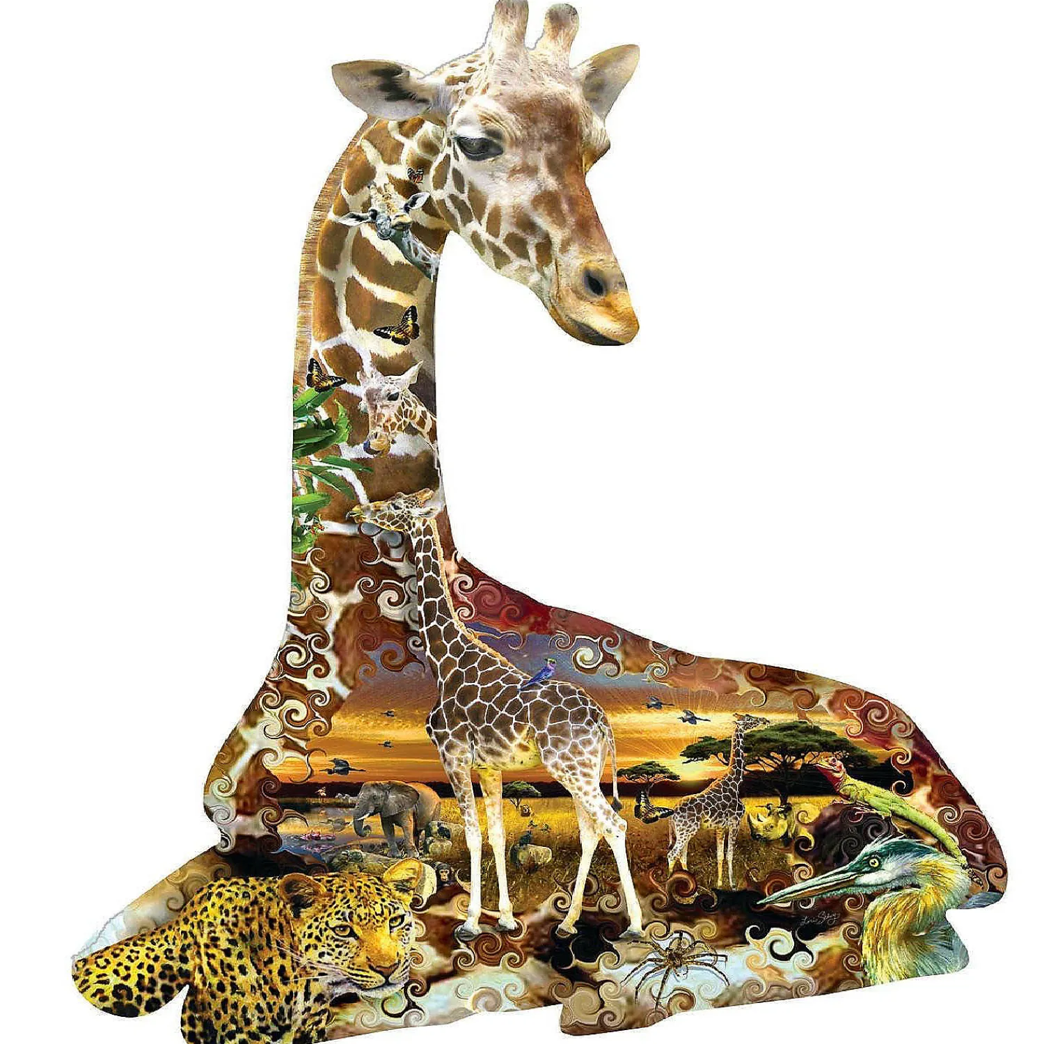 sunsout_african_spots__pc_0.webp Oriental Trading Puzzles*Sunsout African Spots 700 Pc Special Shape Jigsaw Puzzle