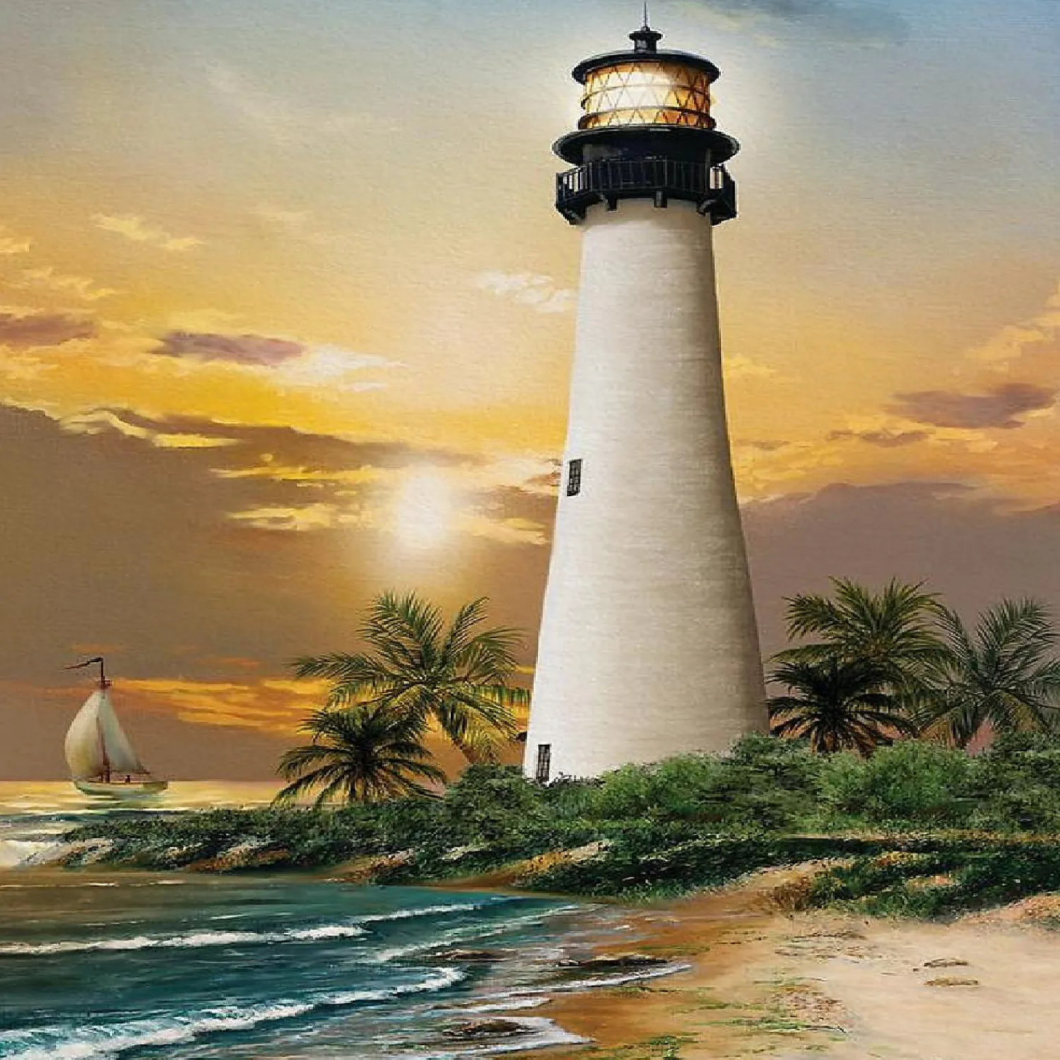 sunsout_cape_florida_ligh_0.webp Oriental Trading Puzzles*Sunsout Cape Florida Lighthouse 500 Pc Jigsaw Puzzle