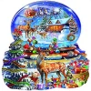 Oriental Trading Puzzles*Sunsout Christmas Snow Globe 1000 Pc Special Shape Jigsaw Puzzle