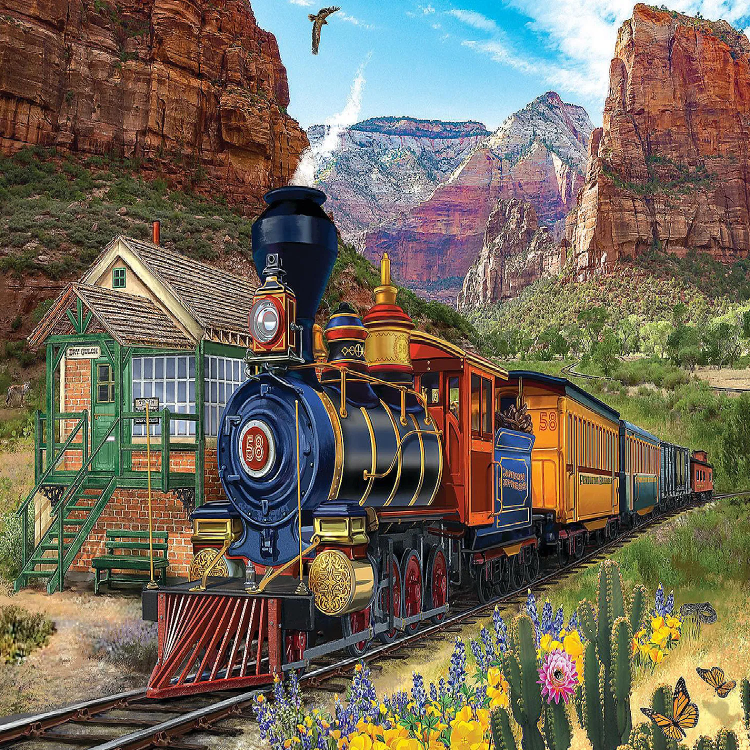 sunsout_dry_gulch__pc_lar_0.webp Oriental Trading Puzzles*Sunsout Dry Gulch 1000 Pc Large Pieces Jigsaw Puzzle