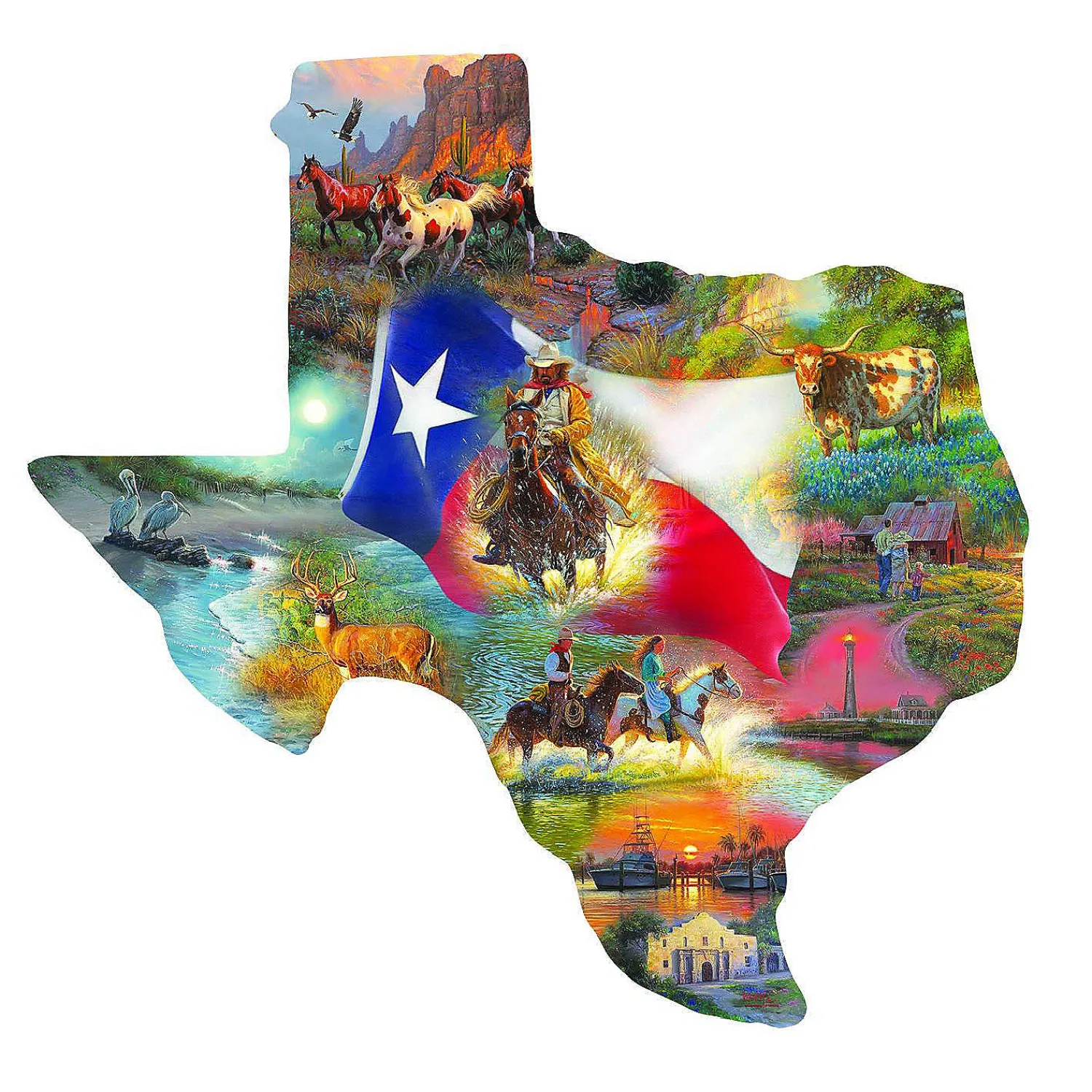 sunsout_images_of_texas___0.webp Oriental Trading Puzzles*Sunsout Images Of Texas 1000 Pc Special Shape Jigsaw Puzzle
