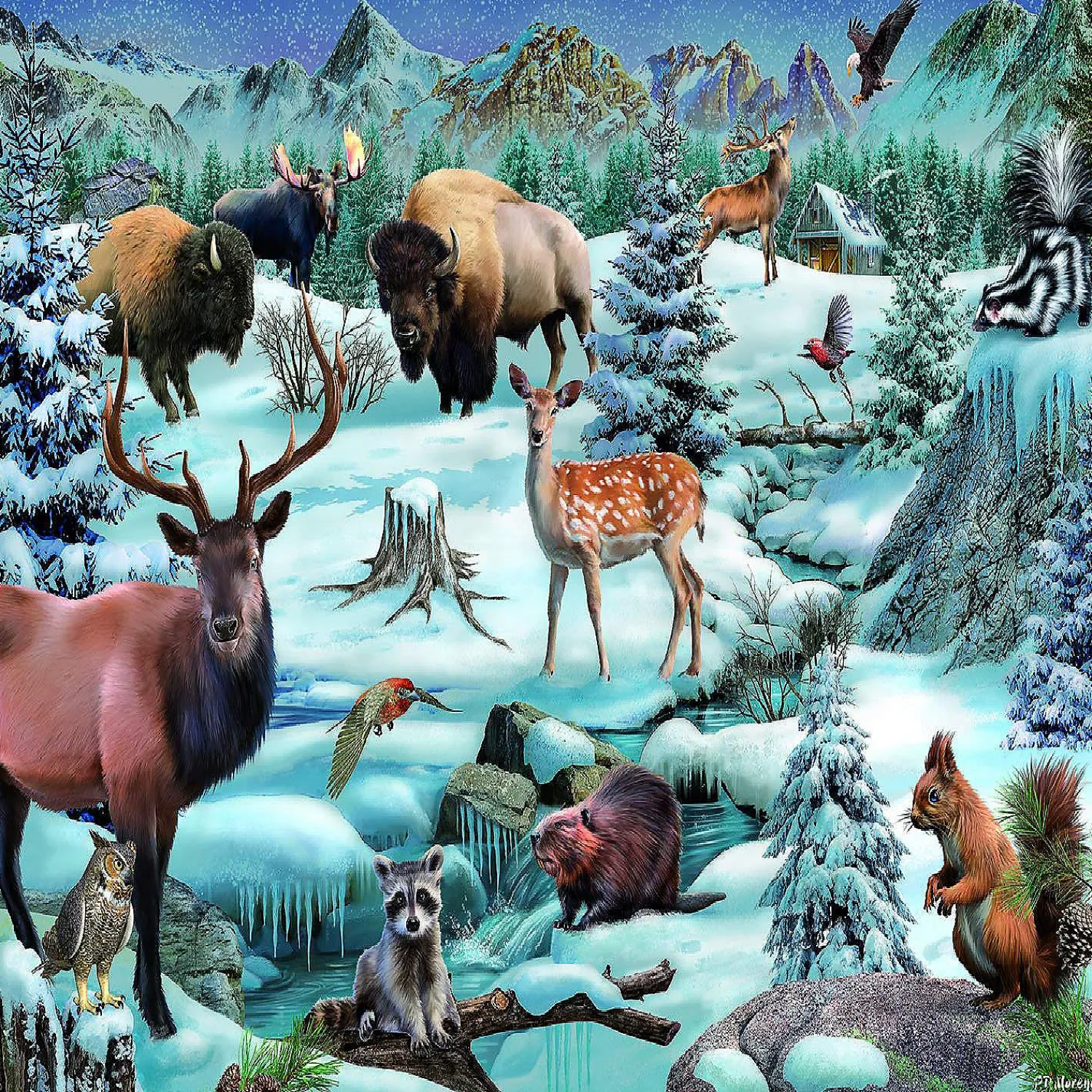sunsout_meadowland_winter_0.webp Oriental Trading Puzzles*Sunsout Meadowland Winter 1000 Pc Jigsaw Puzzle