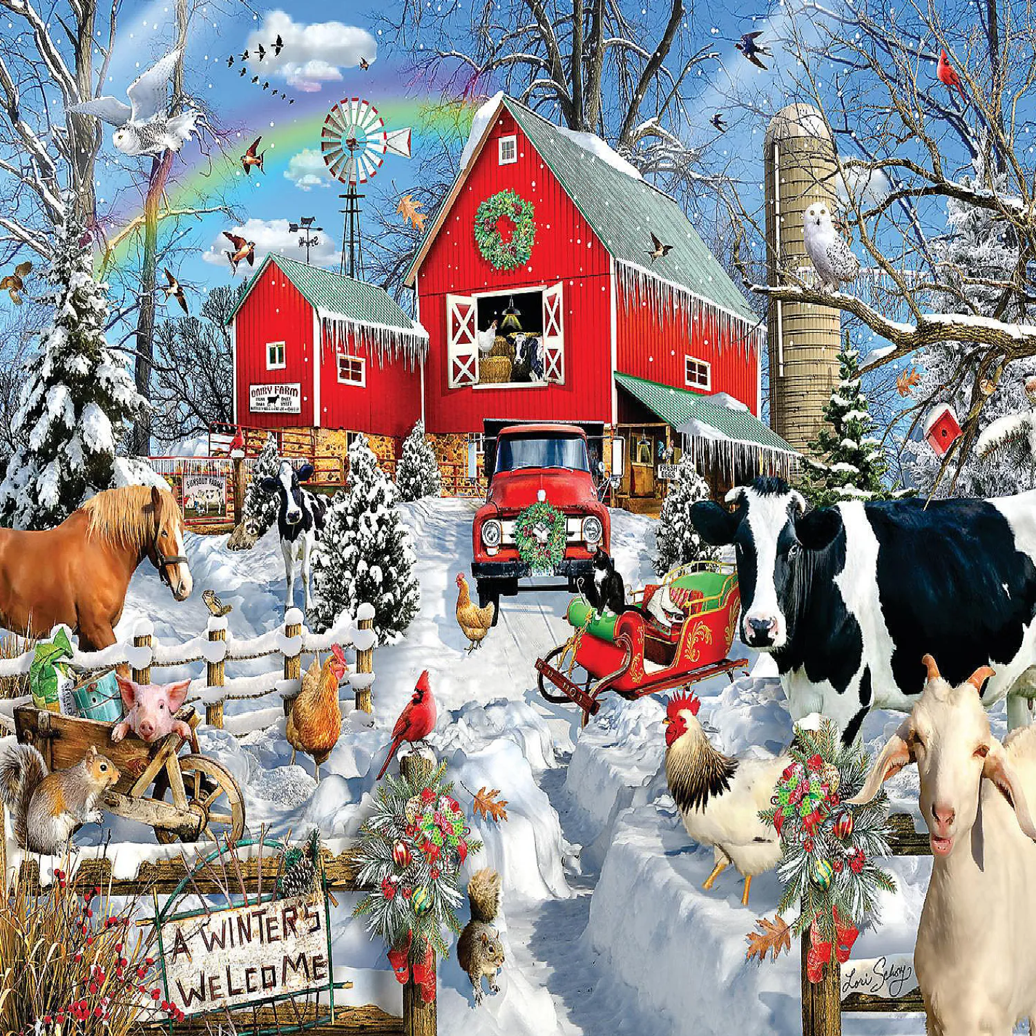 sunsout_winter_barn__pc_j_0.webp Oriental Trading Puzzles*Sunsout Winter Barn 300 Pc Jigsaw Puzzle
