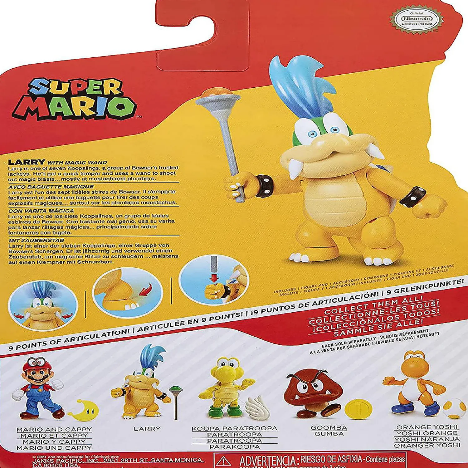 super_mario_world_of_nint_3.webp Oriental Trading Character Toys*Super Mario World Of Nintendo 4 Inch Figure Larry