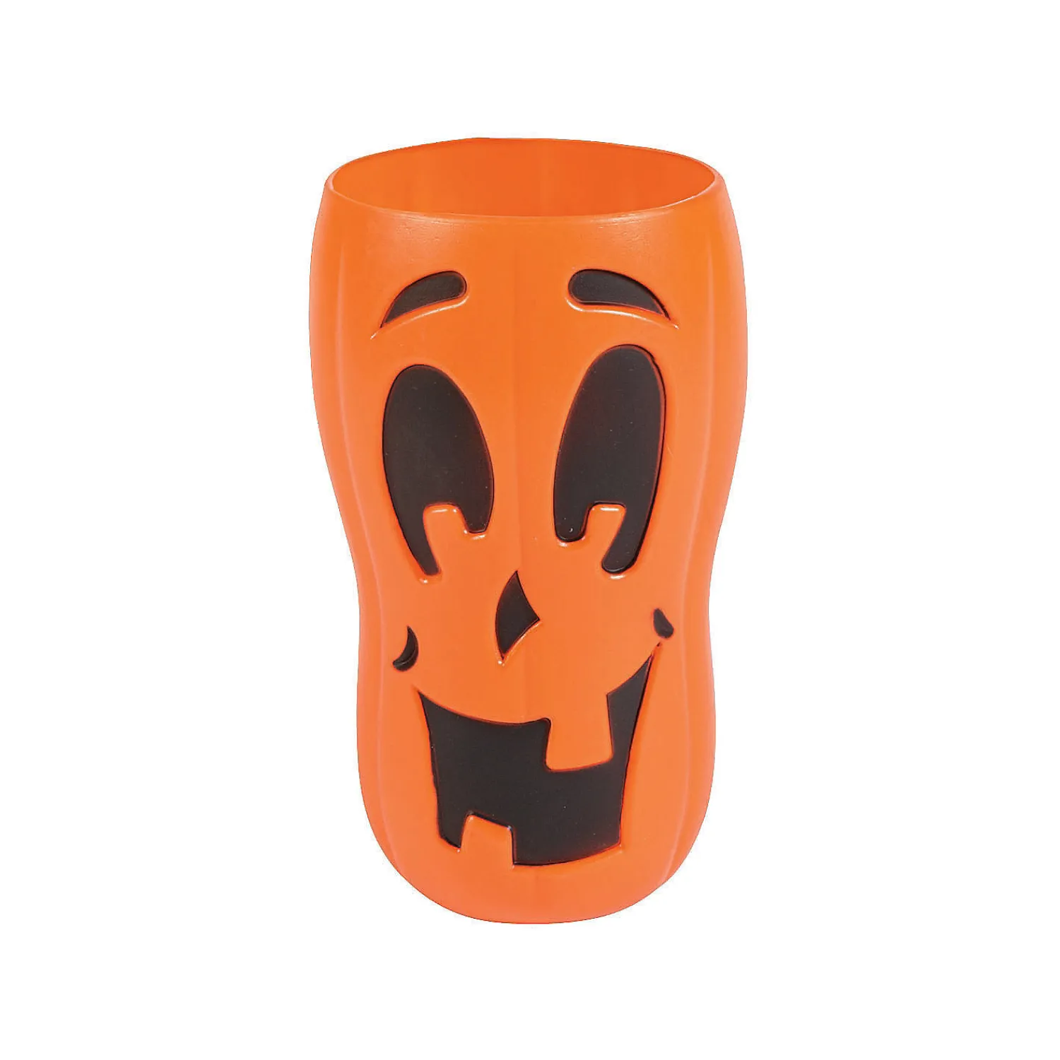 tall_halloween_jackolante_0.webp Tall Halloween Jack-O'-Lantern Orange Plastic Cups - 6 Ct.<Oriental Trading Fashion