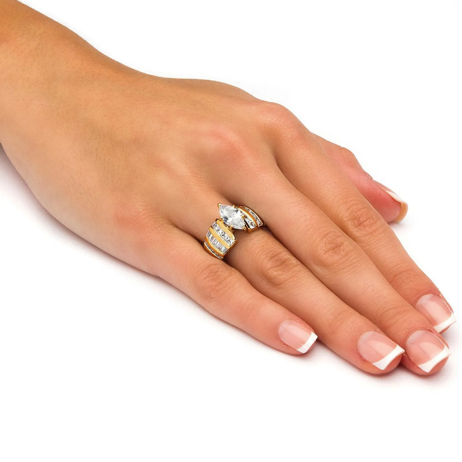 tcw_cz_k_goldsilver_ring_0.webp Oriental Trading Rings*3.87 Tcw Cz 14K Gold/Silver Ring