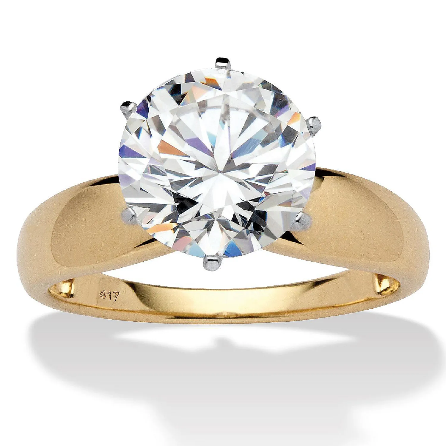 tcw_round_cubic_zirconia_0.webp Oriental Trading Rings*3.50 Tcw Round Cubic Zirconia 10K Yellow Gold Solitaire Bridal Engagement Ring-Size 9