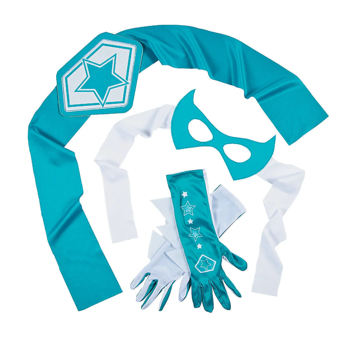 teal__white_superhero_acc_2.webp Oriental Trading Pretend Play*Teal & White Superhero Accessories - 4 Pc.
