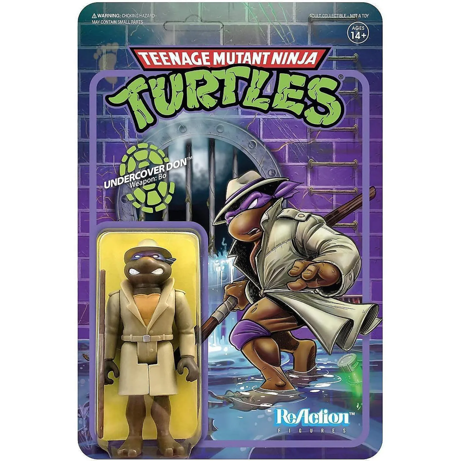 teenage_mutant_ninja_turt_1-3.webp Oriental Trading Character Toys*Teenage Mutant Ninja Turtles Undercover Donatello Wave 2 Tmnt Figure 90S Cartoon Super7
