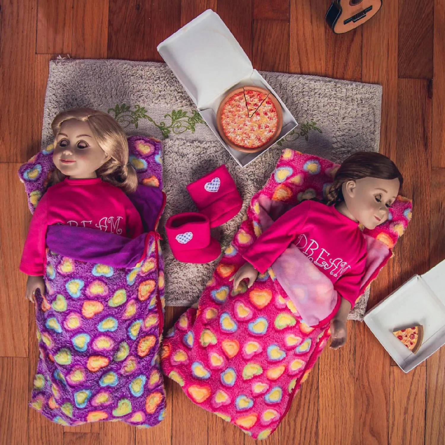 the_queens_treasures__inc_0-5.webp Oriental Trading Play Sets*The Queen's Treasures 18 Inch Doll Accessories, Set Of 2 Soft Pink And Purple Sleeping Bag Bedding Accessories