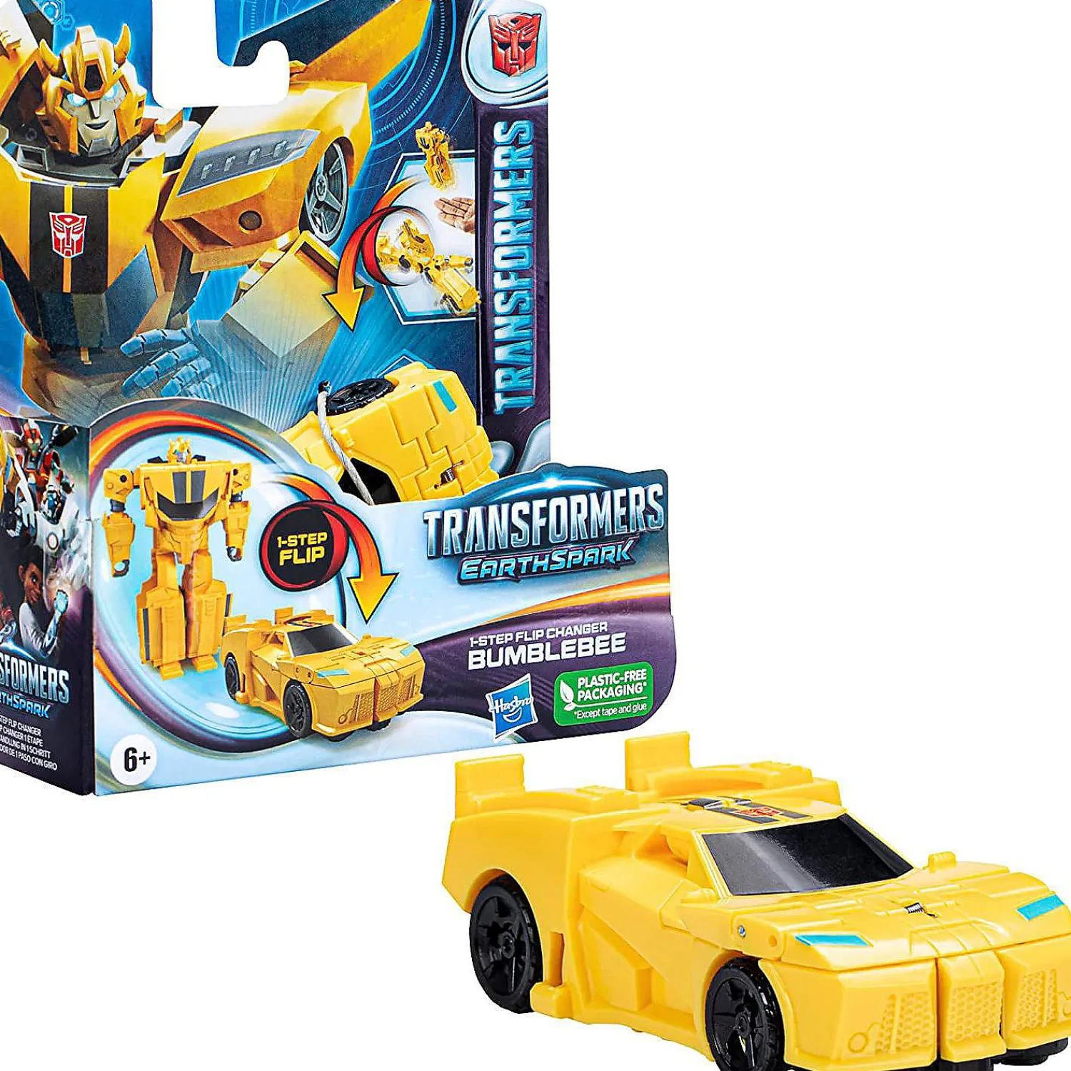 transformers_toys_earthsp_1-1.webp Oriental Trading Character Toys*Transformers Toys Earthspark 1-Step Flip Changer Bumblebee 4-Inch Action Figure, Robot Toys