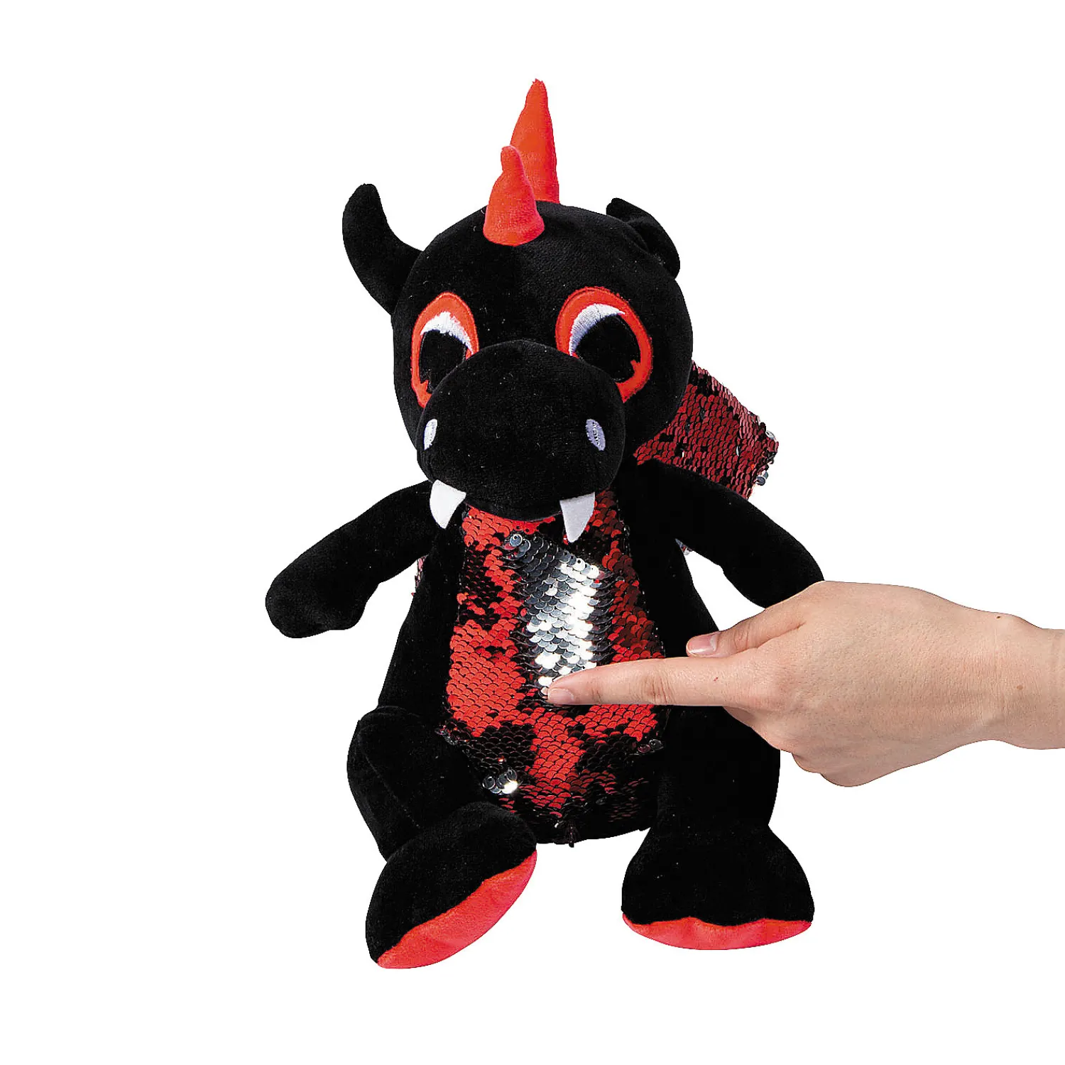 twotone_flipping_sequin__0.webp Oriental Trading Stuffed Animals & Plush Toys*10" Two-Tone Flipping Sequin Stuffed Dragons - 3 Pc.