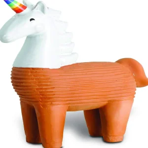 Oriental Trading Character Toys*Unicorn With Rainbow Horn Chia Pet Decorative Planter
