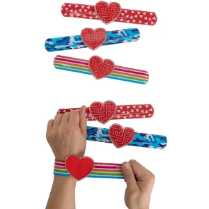 Oriental Trading Fidget Toys & Spinners*Valentine Slap Bracelets With Maze Puzzle - 12 Pc.