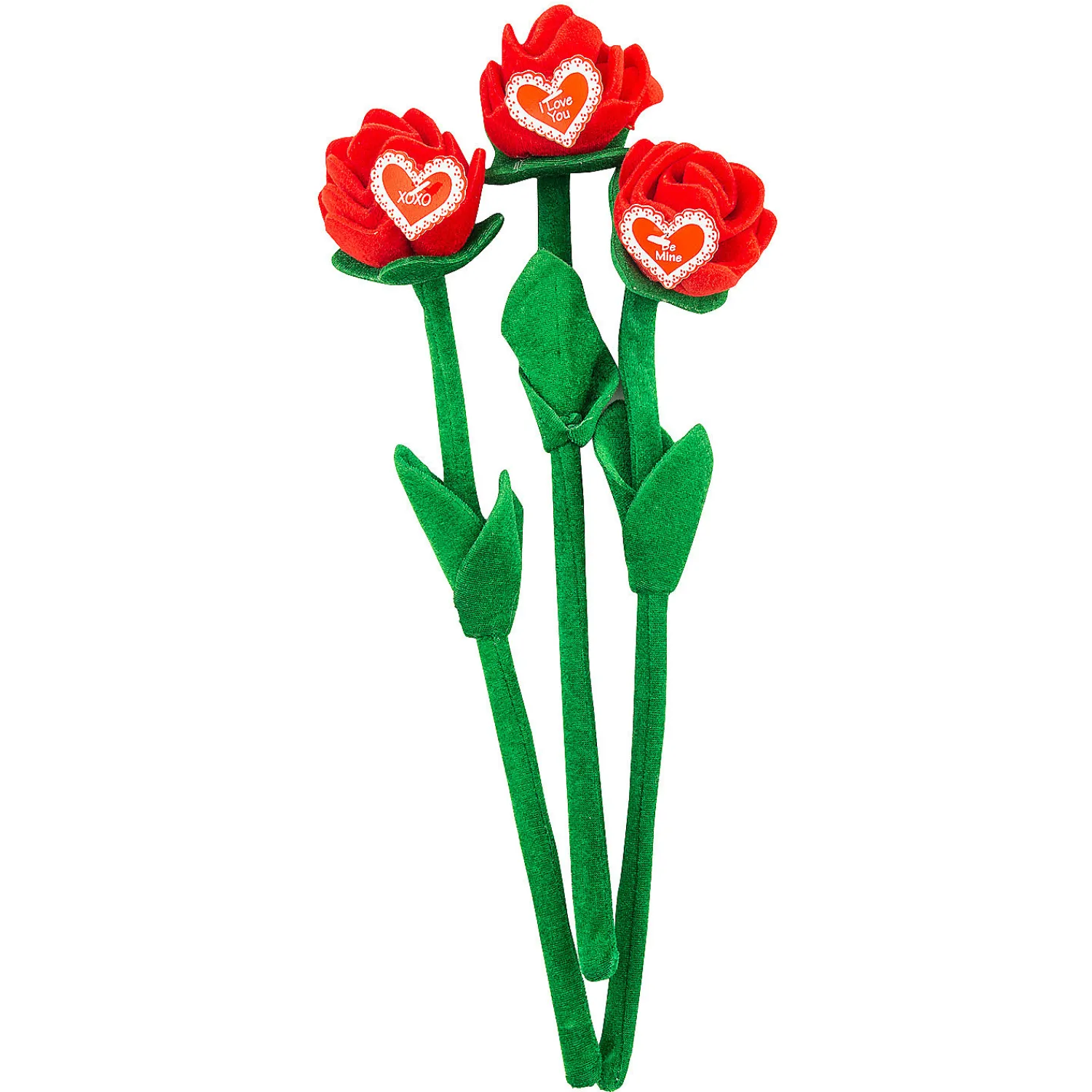 valentines_day_bendable_s_0.webp Oriental Trading Stuffed Animals & Plush Toys*Valentine's Day Bendable Stuffed Red Roses With Card - 12 Pc.