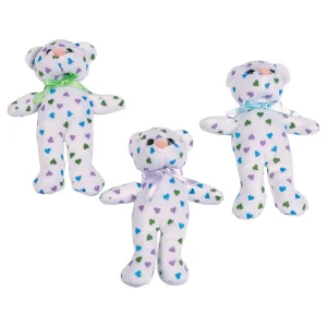 Oriental Trading Stuffed Animals & Plush Toys*Valentine's Day Pastel Hearts Stuffed Teddy Bears - 12 Pc.
